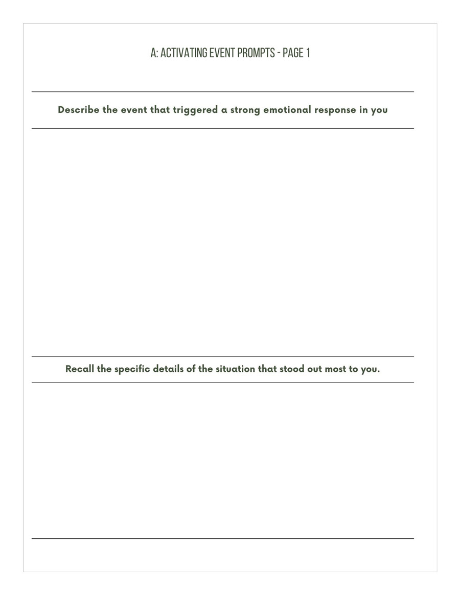 REBT Therapy Worksheets - Ingrained Recovery