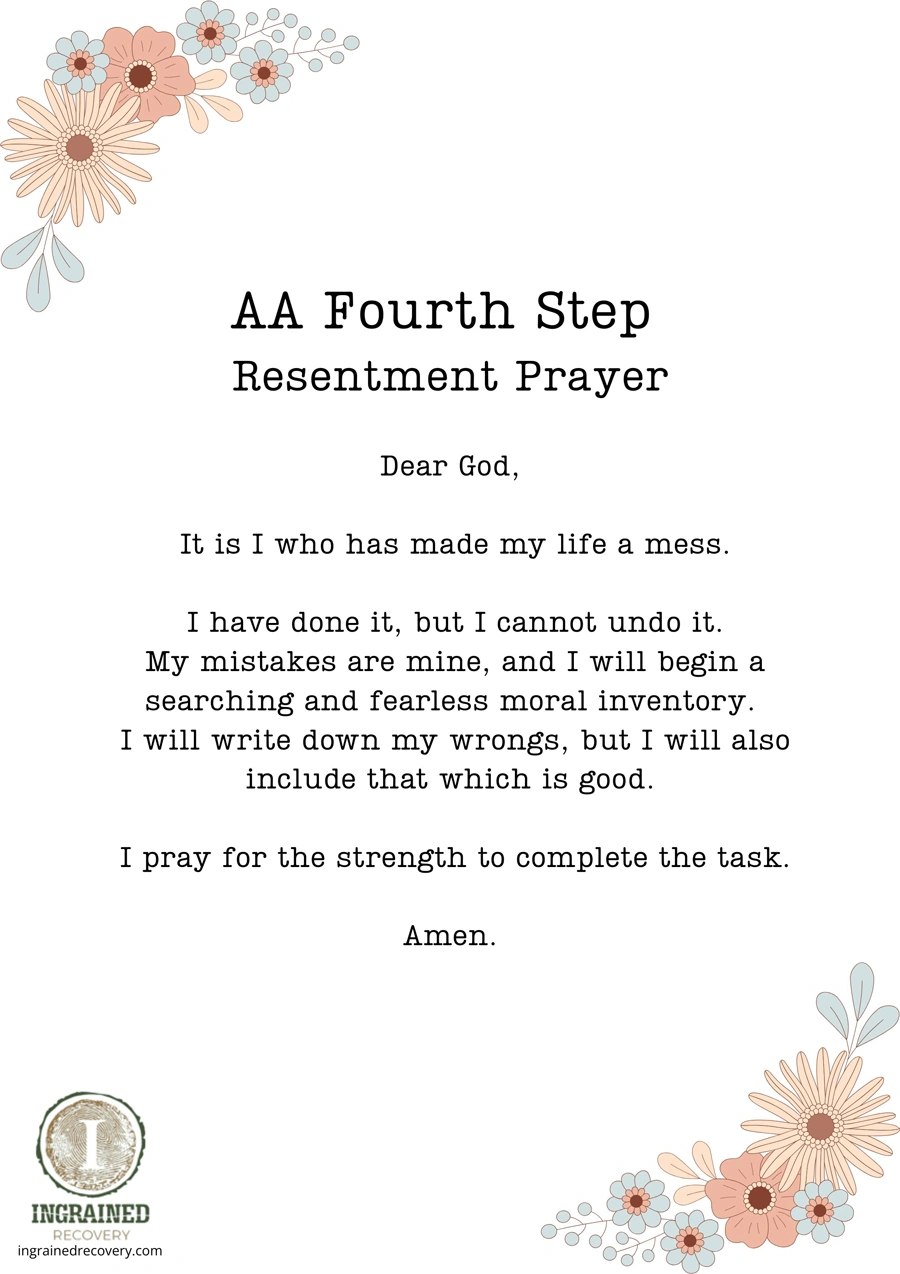 4th Step Fellowship Prayer - Ingrained Recovery