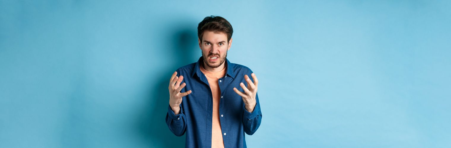 Image of an angry, lonely a tired man displaying a relapse warning in Alcoholics Anonymous Image of an angry, lonely a tired man displaying a relapse warning in Alcoholics Anonymous