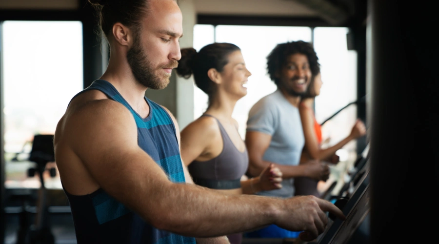 Image of group exercise to support addiction recovery and healthy habits