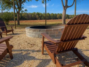 chairs-around-firepit-during-daytime-at-ingrained-recovery Chairs around firepit at daytime at Ingrained Recovery in Eastman GA