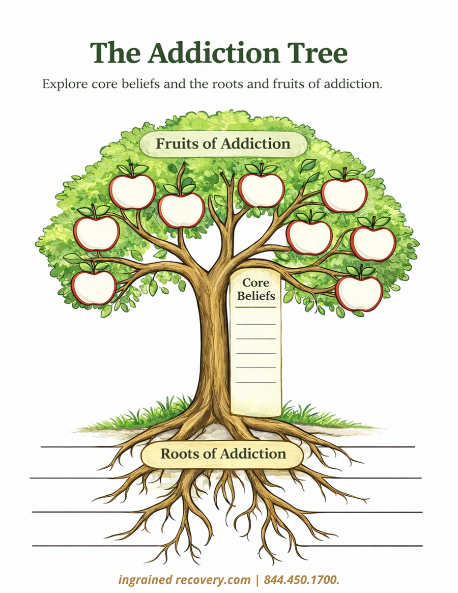 Addiction Tree Free PDF Worksheet - Ingrained Recovery