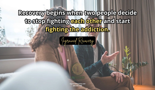 Cognitive Behavioral Couples Therapy - Ingrained Recovery Image of a male and female couple in CBT couples therapy - Cognitive Behavioral Couples Therapy for Addiction - Ingrained Recovery